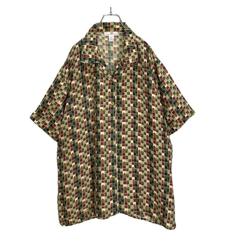 80-90s S/S All pattern silk shirt