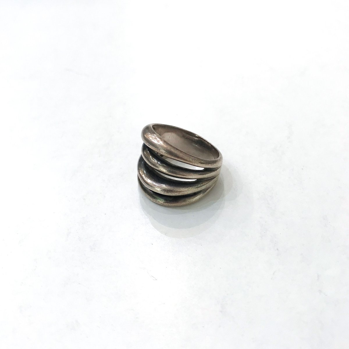 Vintage silver 925 spiral design ring | 無無