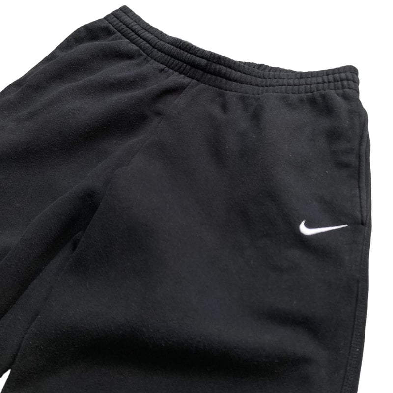 90-00s NIKE logo embroidered wide black sweat p