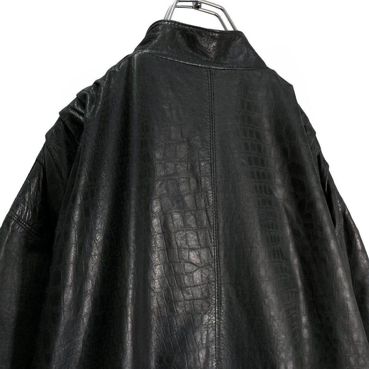 80-90s YESSICA C&A embossing design leather jac