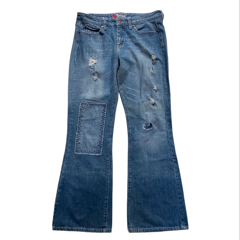 90-00s RAR PREMIUM design flare denim pants | 無無 90-00s RAR PREMIUM design flare denim pants | 無無