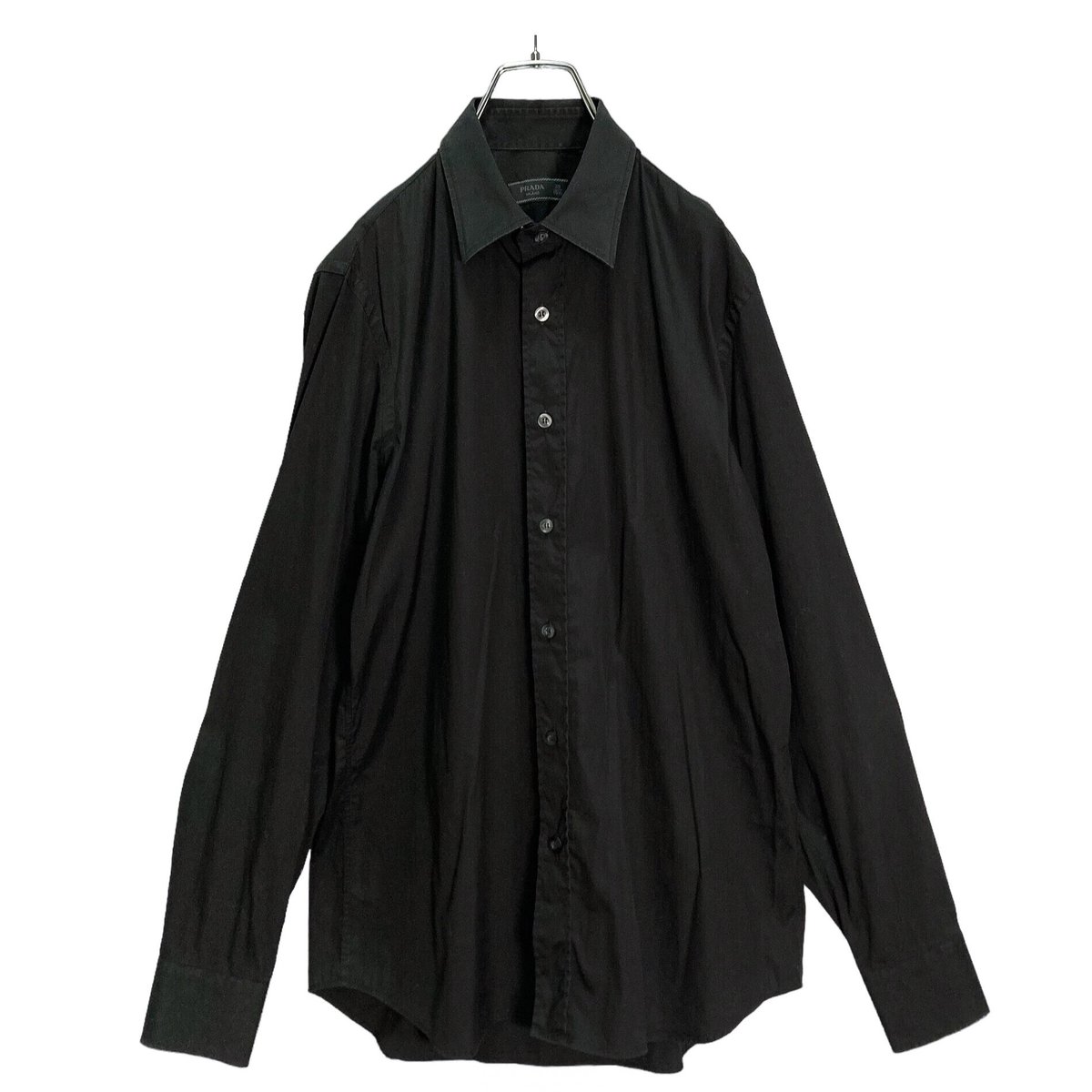 PRADA L/S Black cotton shirt | 無無