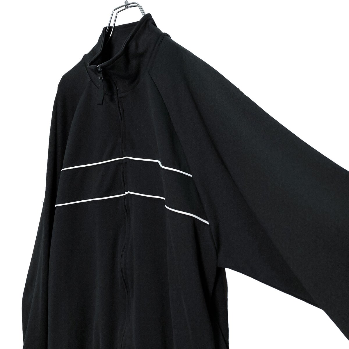 90s John Blair zip-up black track jacket | 無無