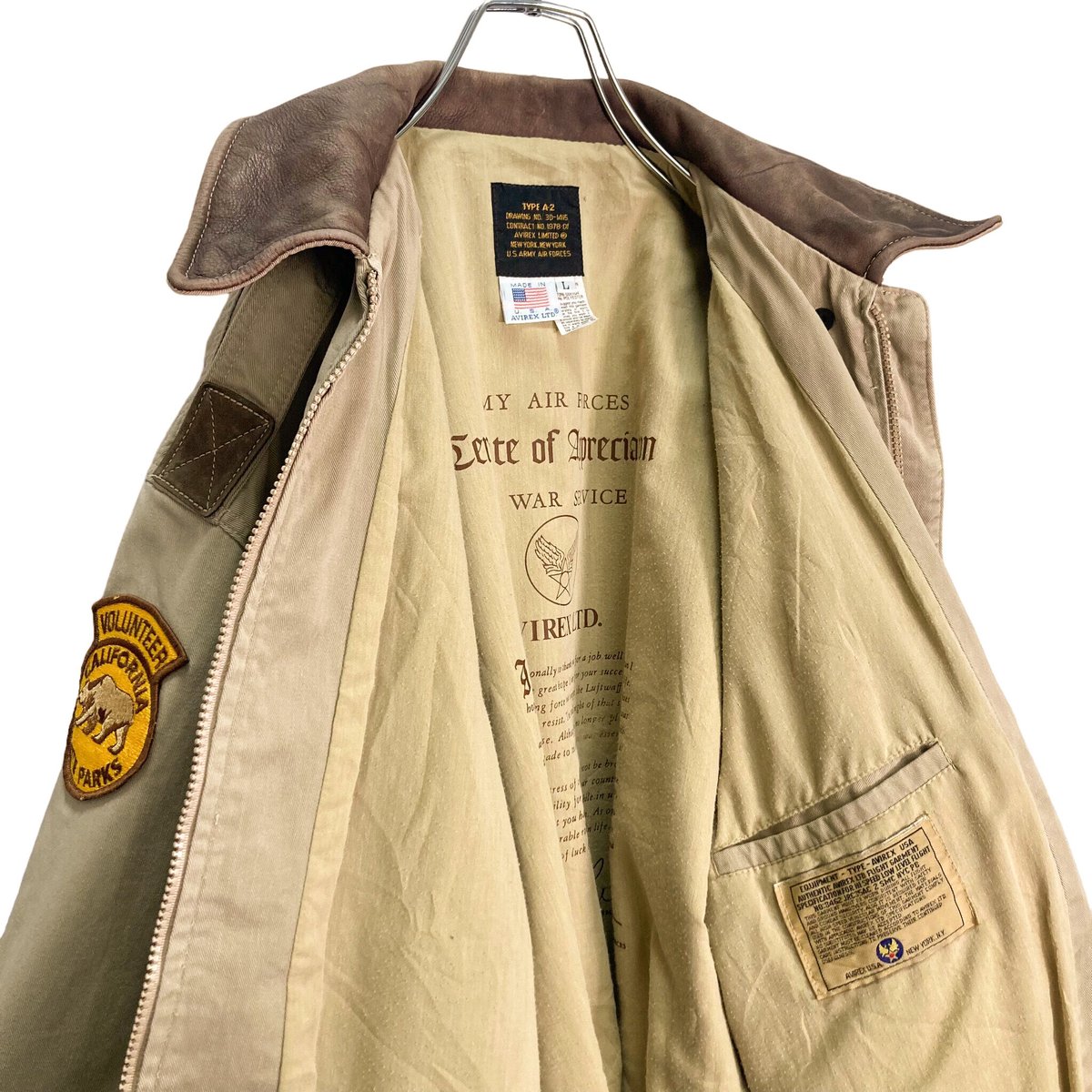 80-90s AVIREX Type A-2 cotton flight jacket | 無無 80-90s AVIREX Type A-2 cotton flight jacket | 無無