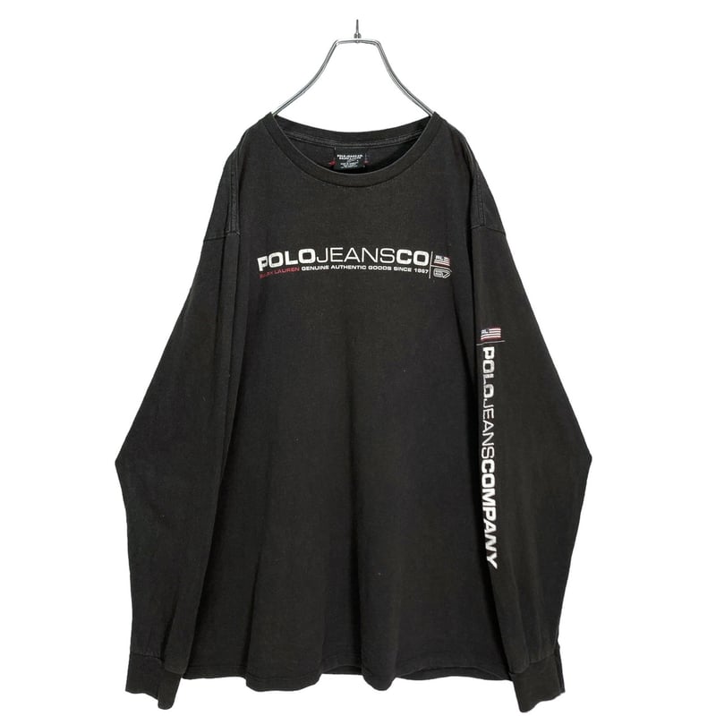 名作90s ポロラルフローレン　ラグラン　ロングTシャツ 90s POLO JEANS CO. RL L/S sleeve print T-SHIRT