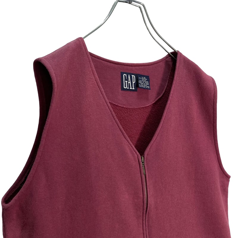 90s OLD GAP デカタグ パフボール型 中綿ベスト 黒 XL ビンテージ 80