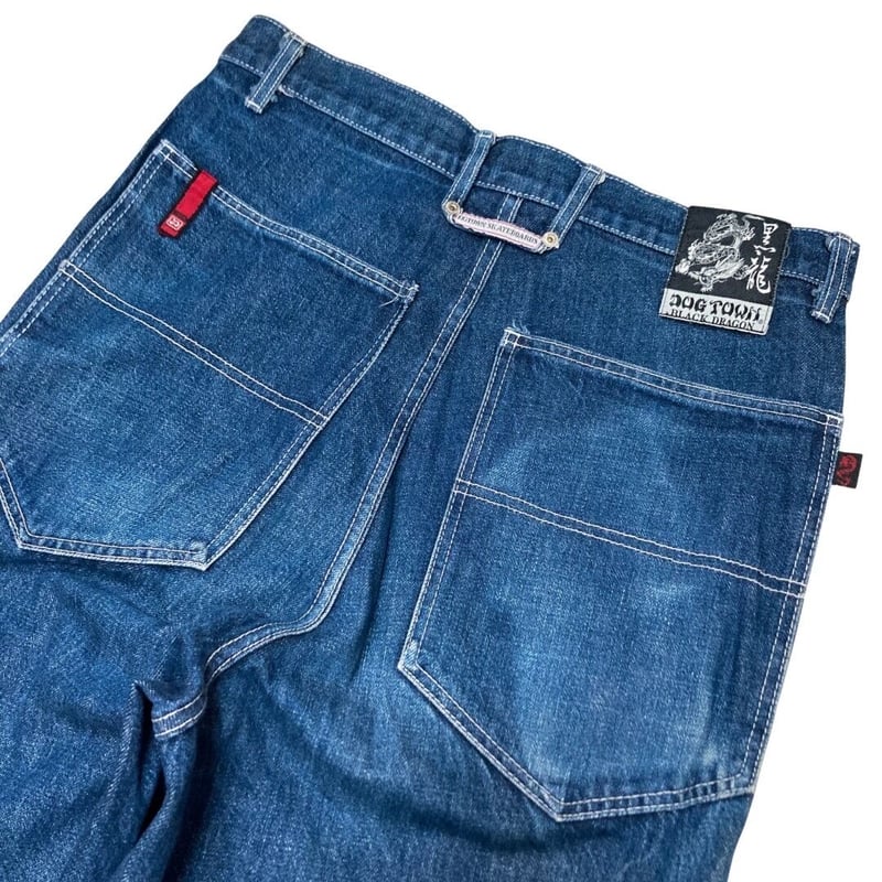90-00s DOG TOWN design cargo denim buggy pants