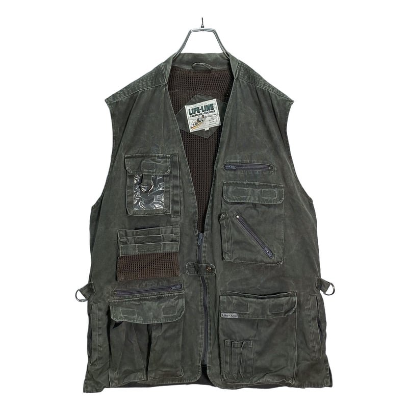 80-90s LIFE-LINE bigsized design fishing vest | 無無