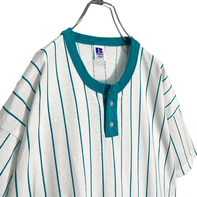 ベースボールさん専用 90s RUSSEL ATHLETIC ヘンリーネック ラッセル 90s ベースボールシャツ ヘンリーネック USA XL - メルカリ