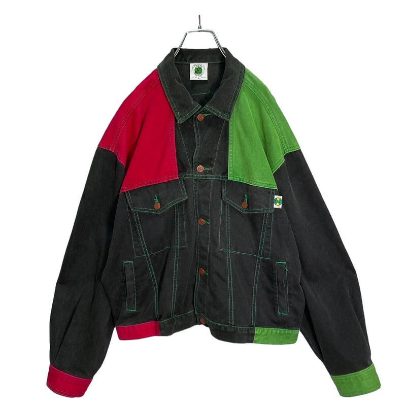 90s CROSS COLOURS multicolored denim jacket | 無無 90s CROSS COLOURS multicolored denim jacket | 無無