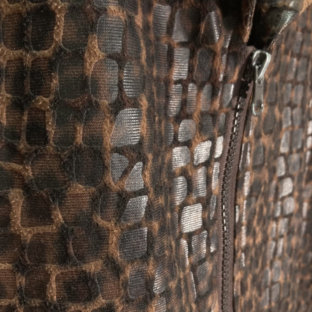 90s SELENE SPORT zip-up leopard embossing jacke