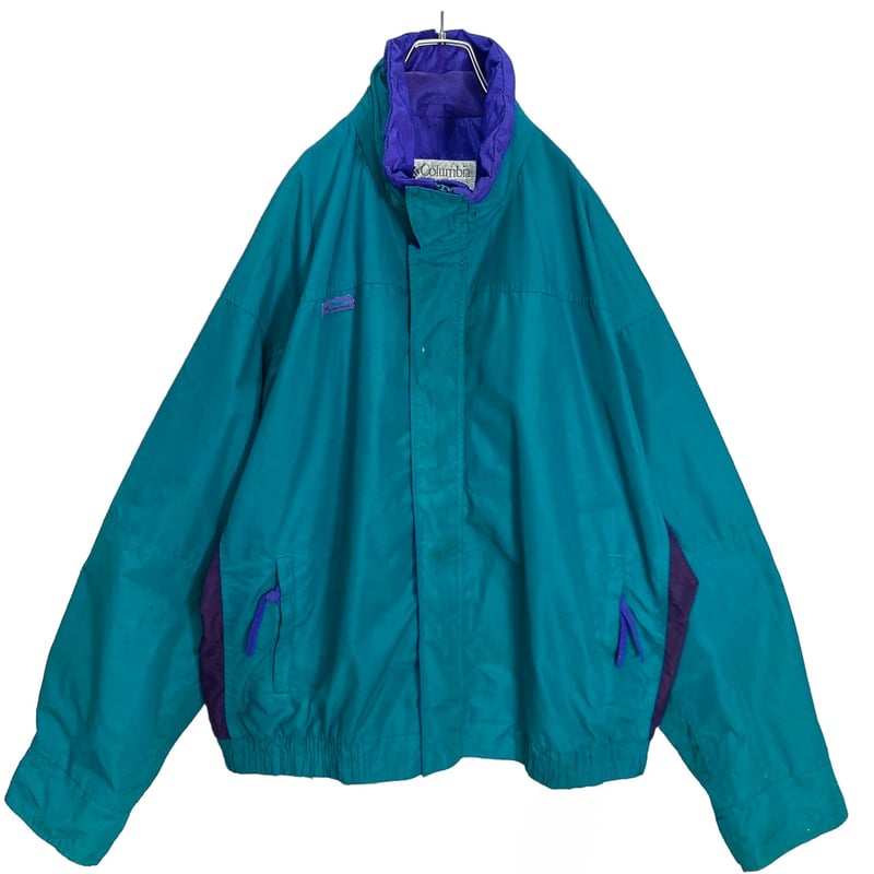 90s Columbia bi-color design nylon jacket | 無無
