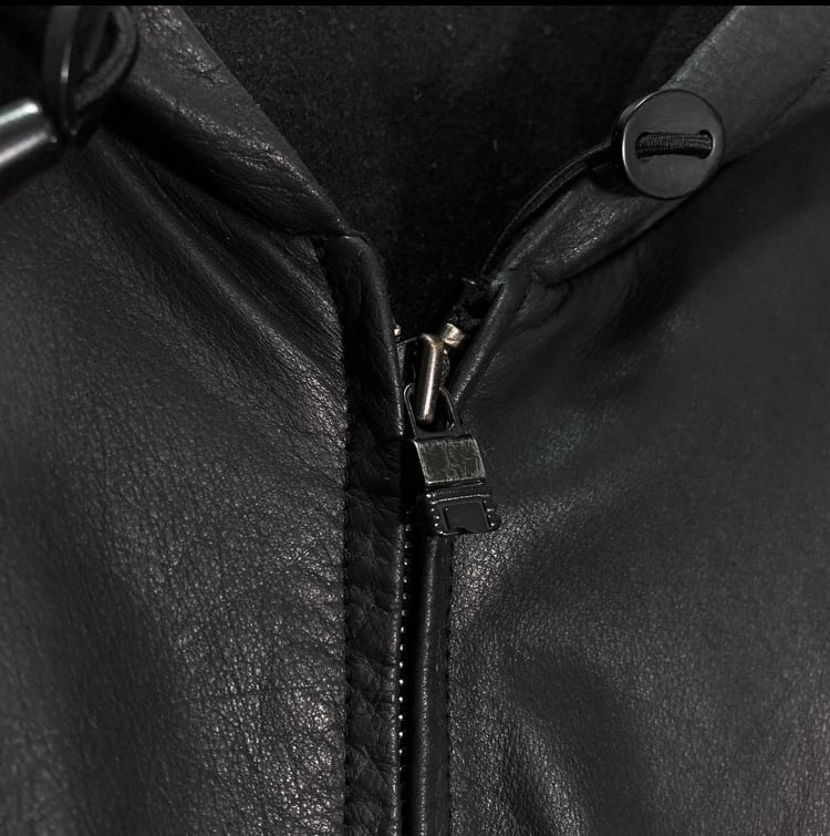 ジャケット・アウター 00s Archive fooded leather jacket 00s archive 本革 フード レザージャケット ジップパーカー