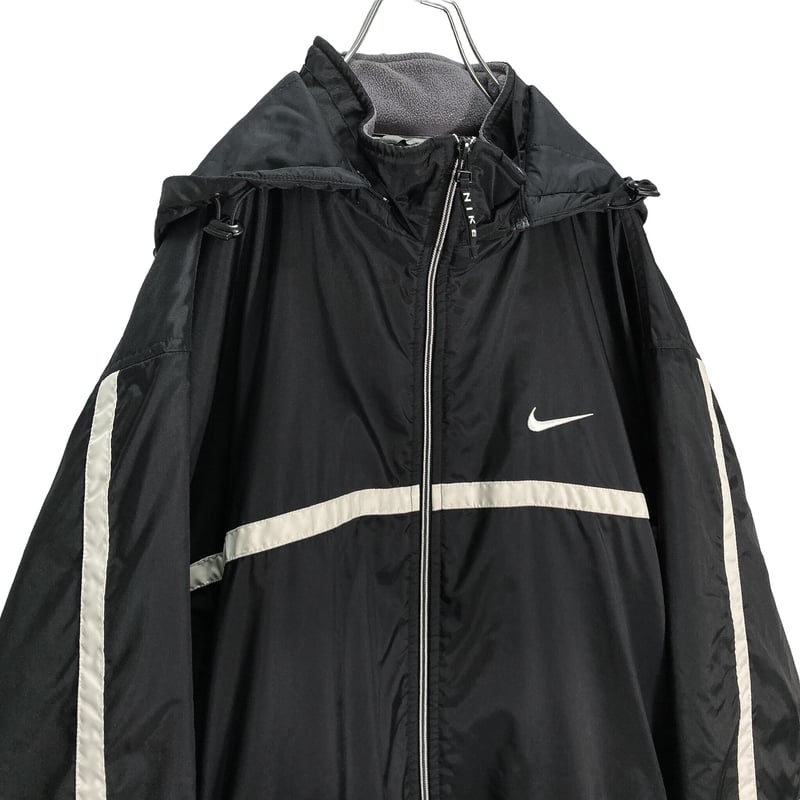 NIKE 00's zip-up hooded fleece nylon jacket | 無無 NIKE 00's zip-up hooded fleece nylon jacket | 無無