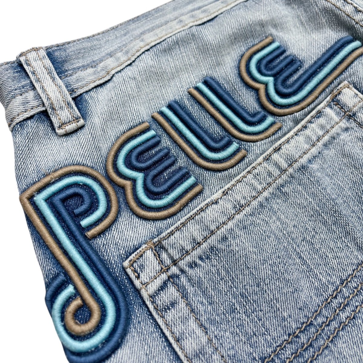 90-00s pelle pelle back embroidered design deni
