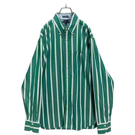90-00s TOMMY HILFIGER L/S cotton BD stripe shirt