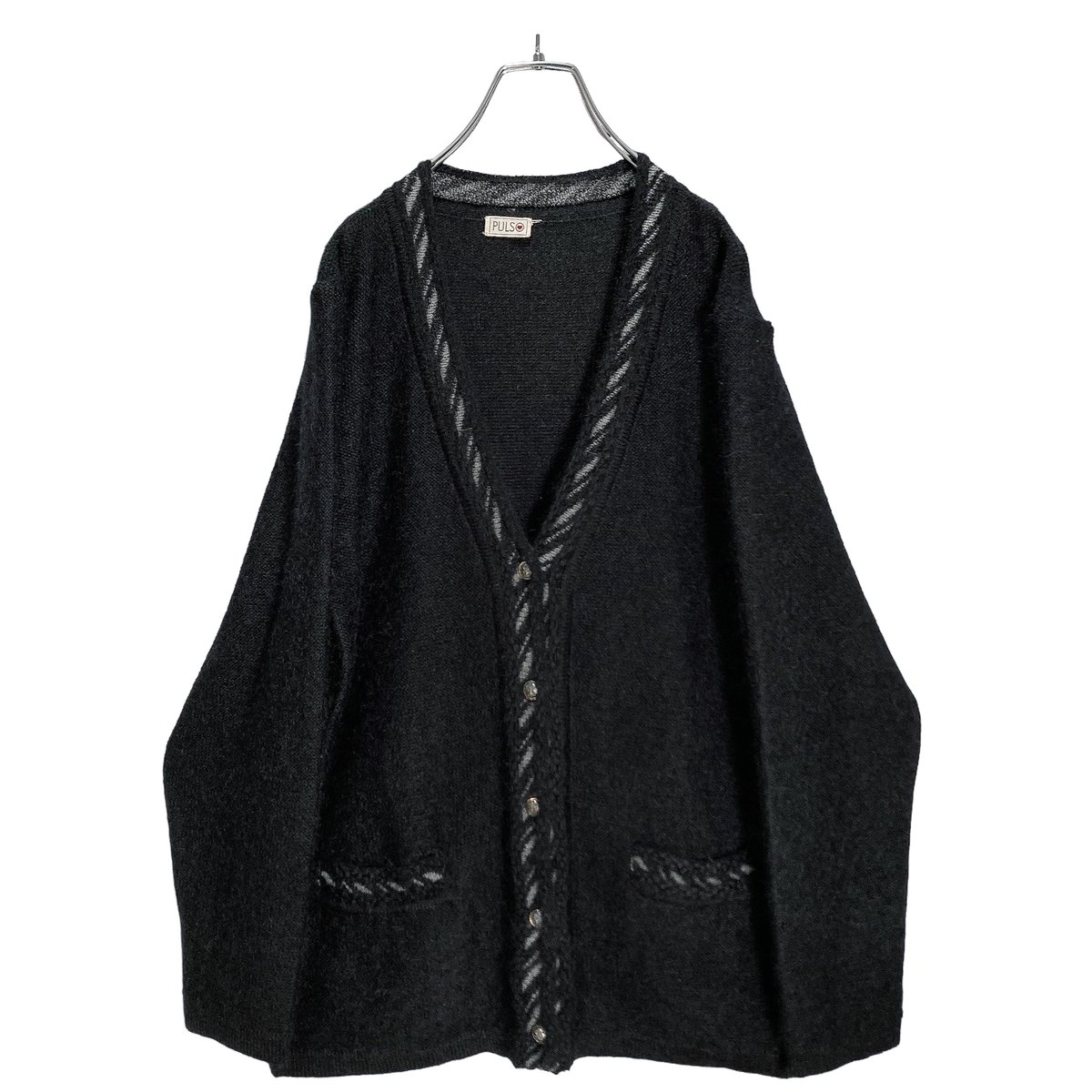 90s vintage mohair blend design knit cardigan | 無無