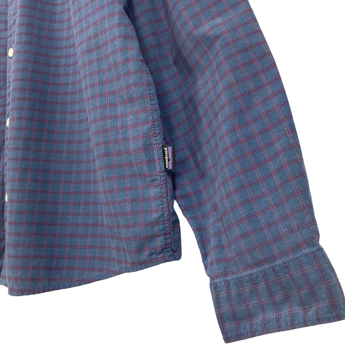 90-00's patagonia L/S BD organic cotton check s