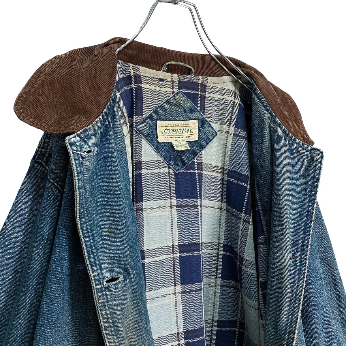 90s ST.JOHN'S BAY corduroy switching denim jack