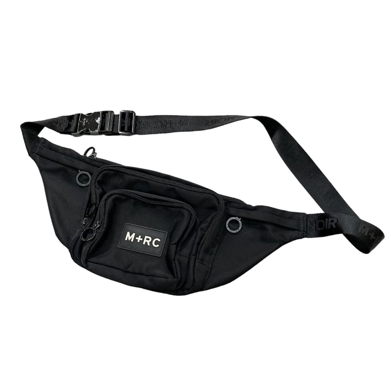 M + RC NOIR black nylon logo shoulder bag | 無無