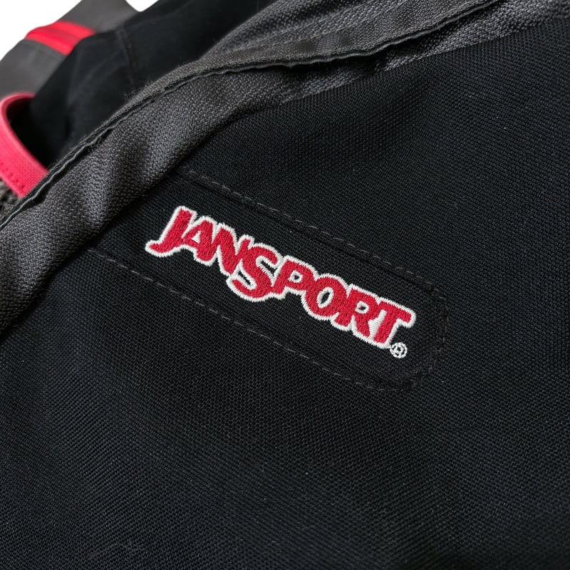 90-00s JANSPORT Black × Red design one shoulder
