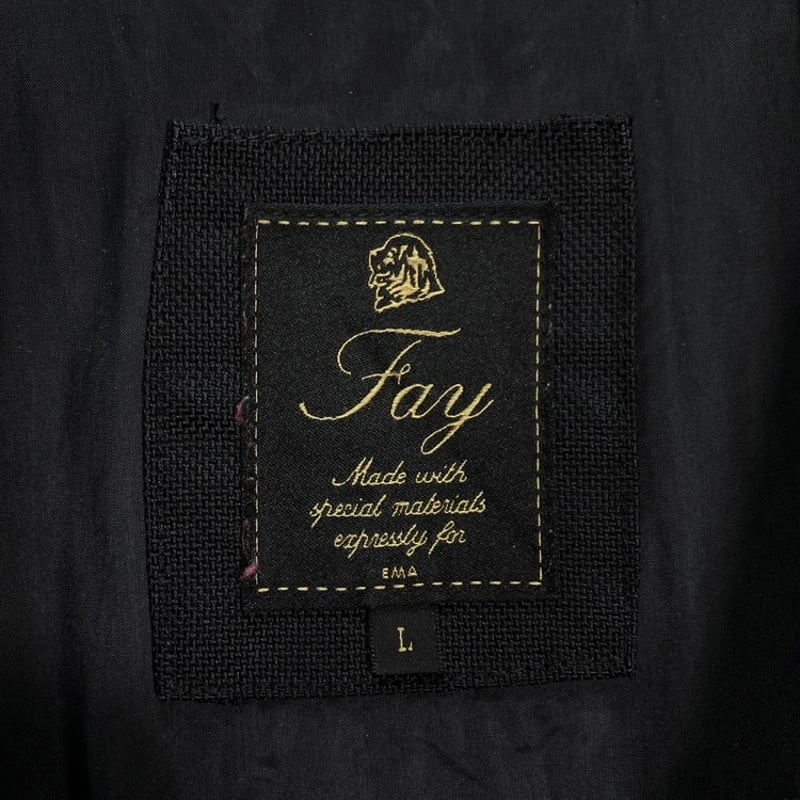 80-90s Fay EMA black nylon fireman jacket Made 80-90s Fay EMA black nylon fireman jacket Made