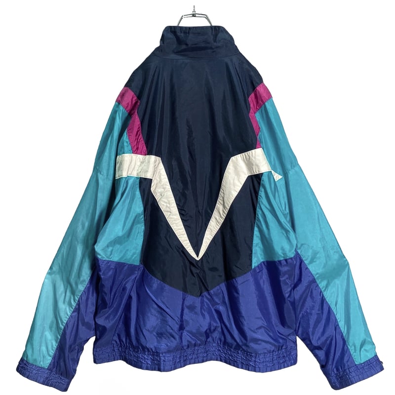 80s adidas zip-up multicolored nylon jacket | 無無 80s adidas zip-up multicolored nylon jacket | 無無