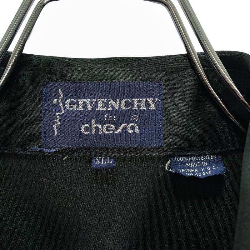 70s GIVENCHY for chesa L/S black design shirt | 無無