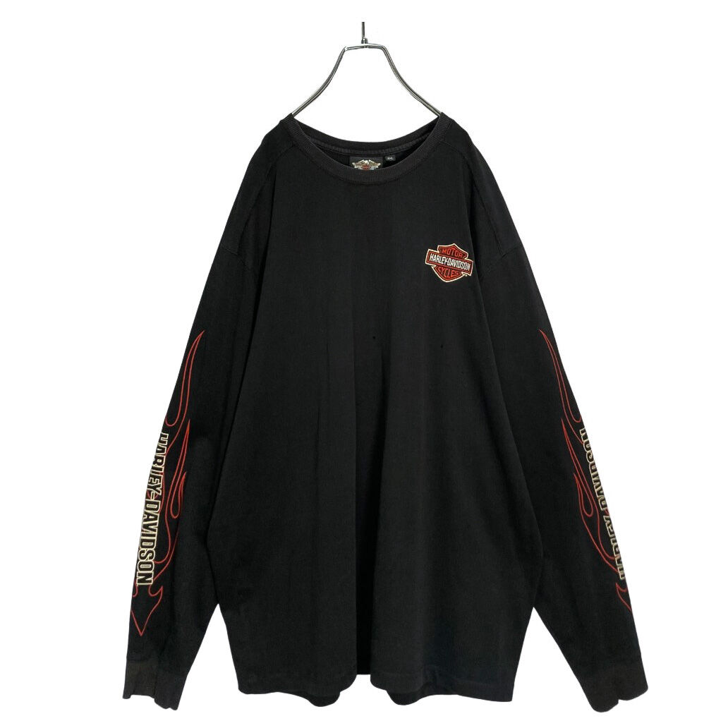 HARLEY-DAVIDSON 90s L/S embroidered T-SHIRT | 無無