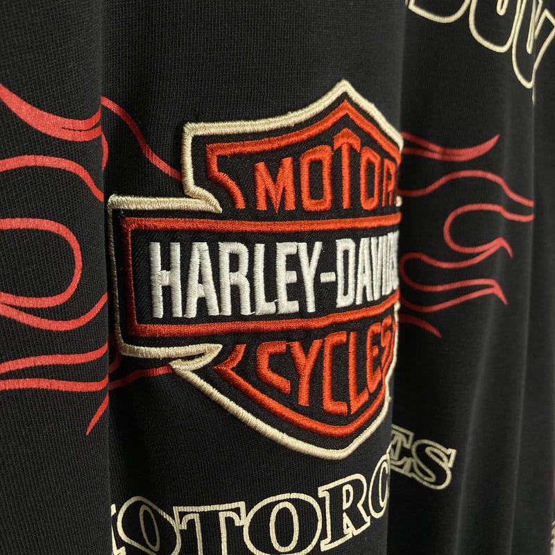HARLEY-DAVIDSON 90s L/S embroidered T-SHIRT | 無無