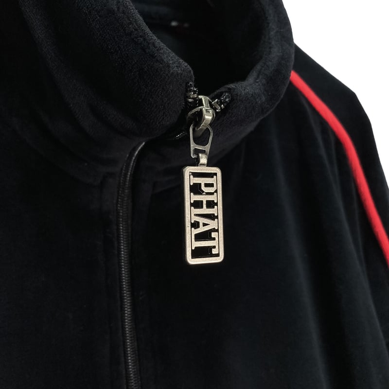 90-00s PHAT FARM zip-up fat piping velours jack