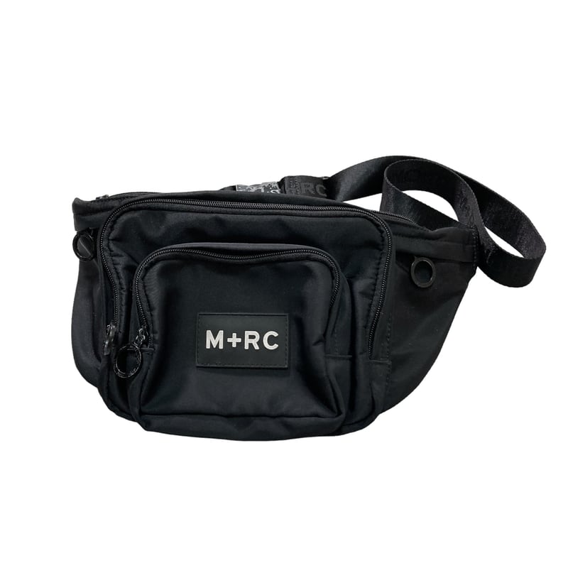M + RC NOIR black nylon logo shoulder bag | 無無
