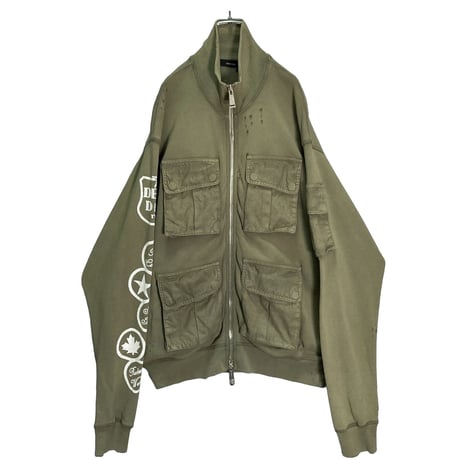 DSQUARED2 zip-up sleeve printed sweat jacket