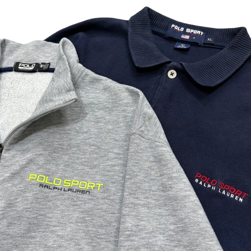 90s POLO SPORT-RL Made in USA L/S sweat polo sh