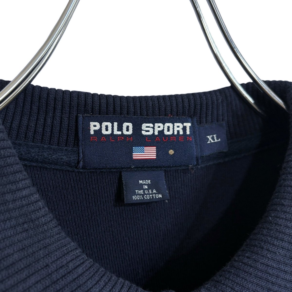 90s POLO SPORT-RL Made in USA L/S sweat polo sh