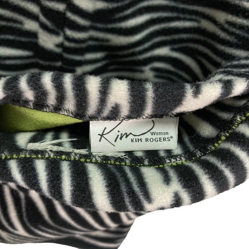 90-00s KIM ROGERS zebra pattern reversible flee 90-00s KIM ROGERS zebra pattern reversible flee