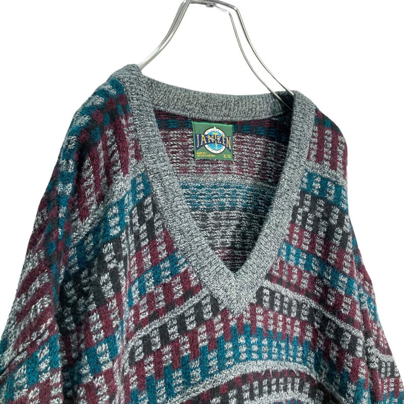 80-90s JANTZEN all pattern wool knit sweater | 無無 80-90s JANTZEN all pattern wool knit sweater | 無無