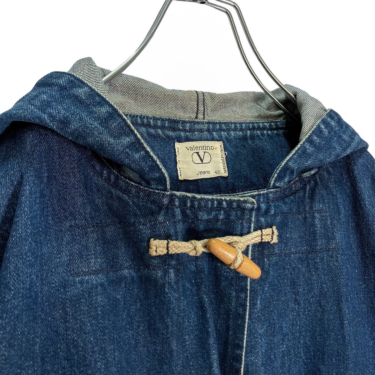 90s Valentino Jeans check lining denim duffle c