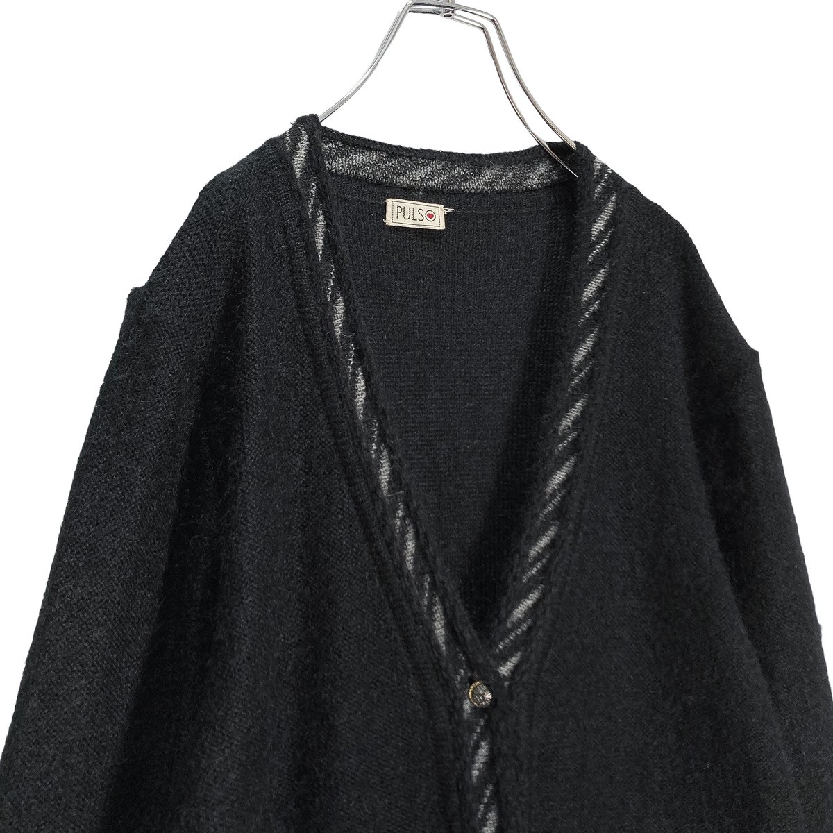 90s vintage mohair blend design knit cardigan | 無無