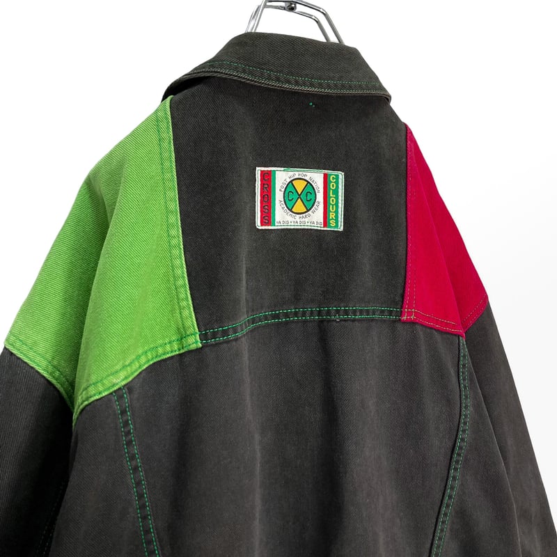 90s CROSS COLOURS multicolored denim jacket | 無無