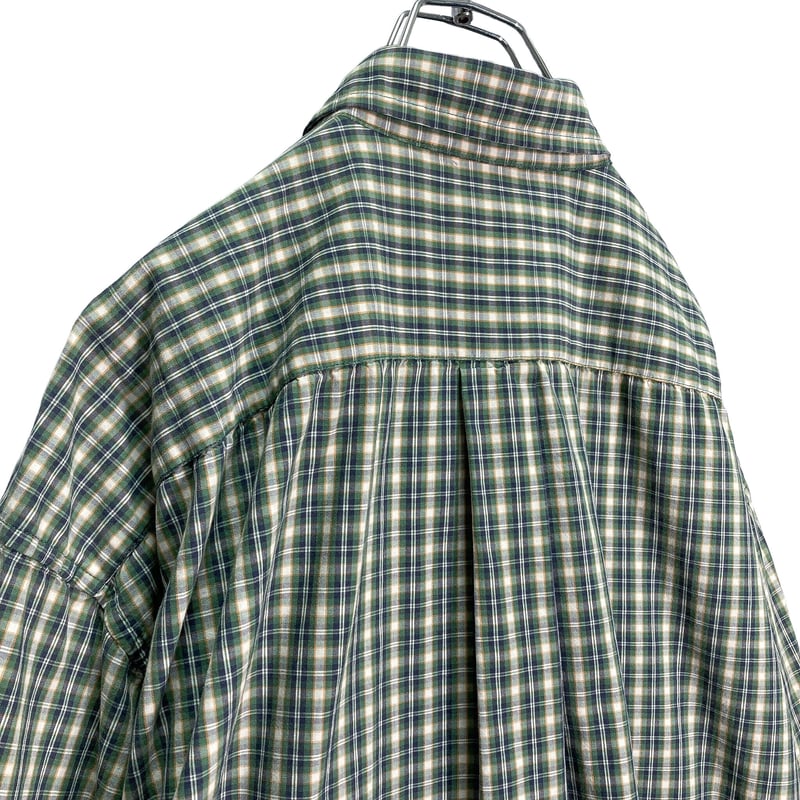 90s OLD GAP L/S cotton BD check shirt | 無無