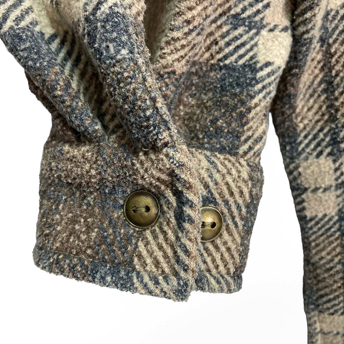 90s ST.JOHN'S BAY L/S half zip check nel shirt 90s ST.JOHN'S BAY L/S half zip check nel shirt