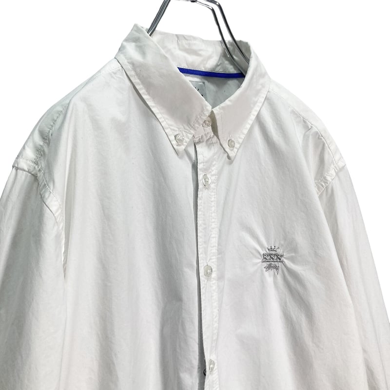 Stüssy ホワイト ボタンアップシャツ XL STUSSY ステューシー シャツ 長袖 メンズ Crazy Button Oxford