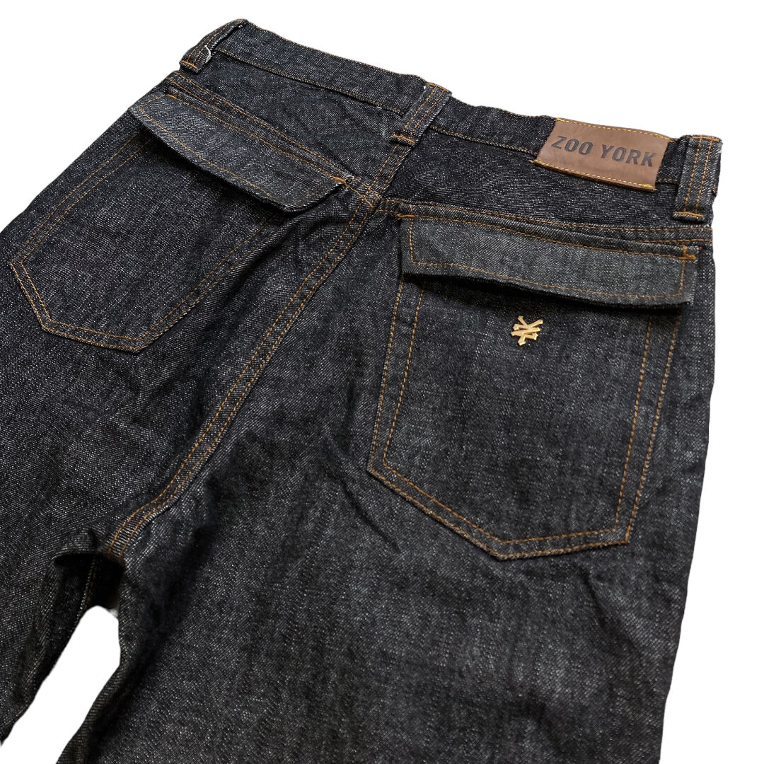 ZOO YORK 90-00s double knee black denim pants | 無無 ZOO YORK 90-00s double knee black denim pants | 無無
