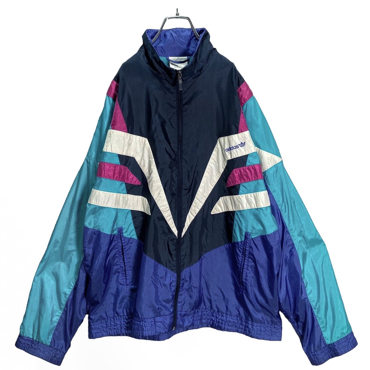 80s adidas zip-up multicolored nylon jacket | 無無 80s adidas zip-up multicolored nylon jacket | 無無