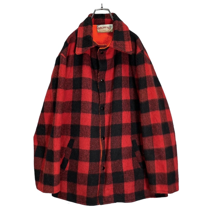 70s GOLDEN BAY Buffalo check reversible hunting