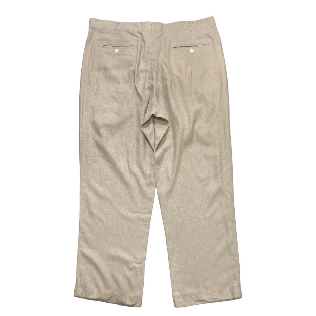 パンツ 90s STRUCTURE 2tuck linen pants 90s Alan Flusser Linen/Rayon 2 tuck design pant