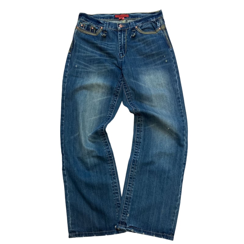 90-00s fuck jeans embroidered denim pants | 無無 90-00s fuck jeans embroidered denim pants | 無無