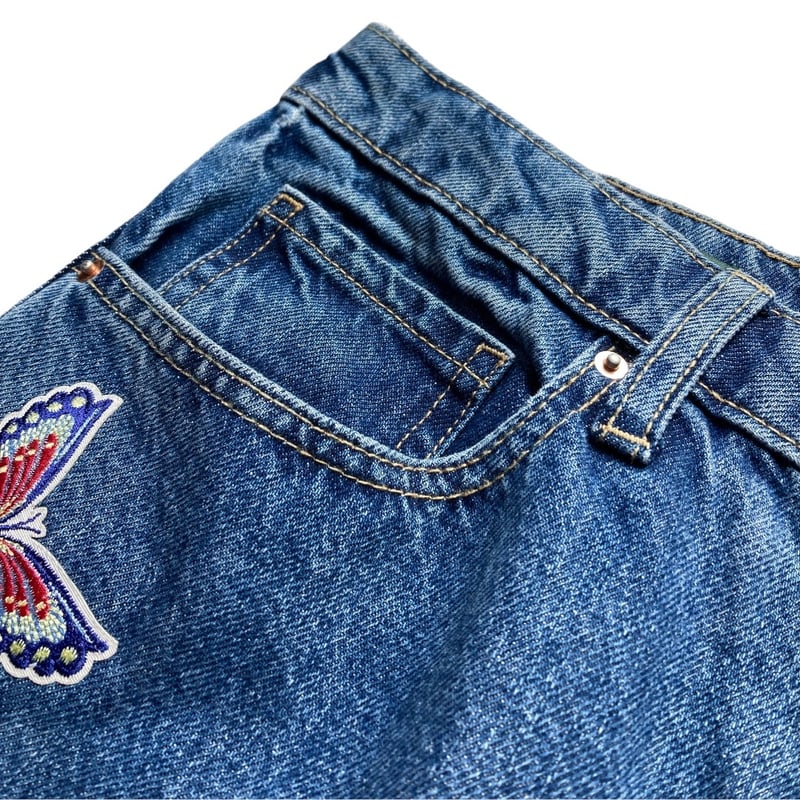 90-00s wild fable embroidered & lettering denim