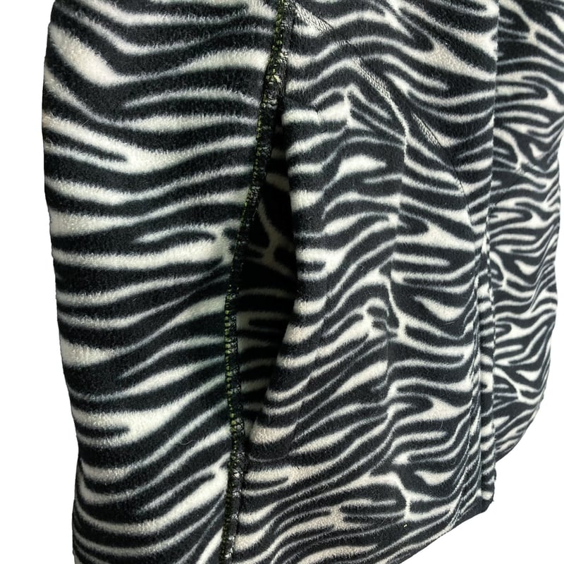 90-00s KIM ROGERS zebra pattern reversible flee 90-00s KIM ROGERS zebra pattern reversible flee
